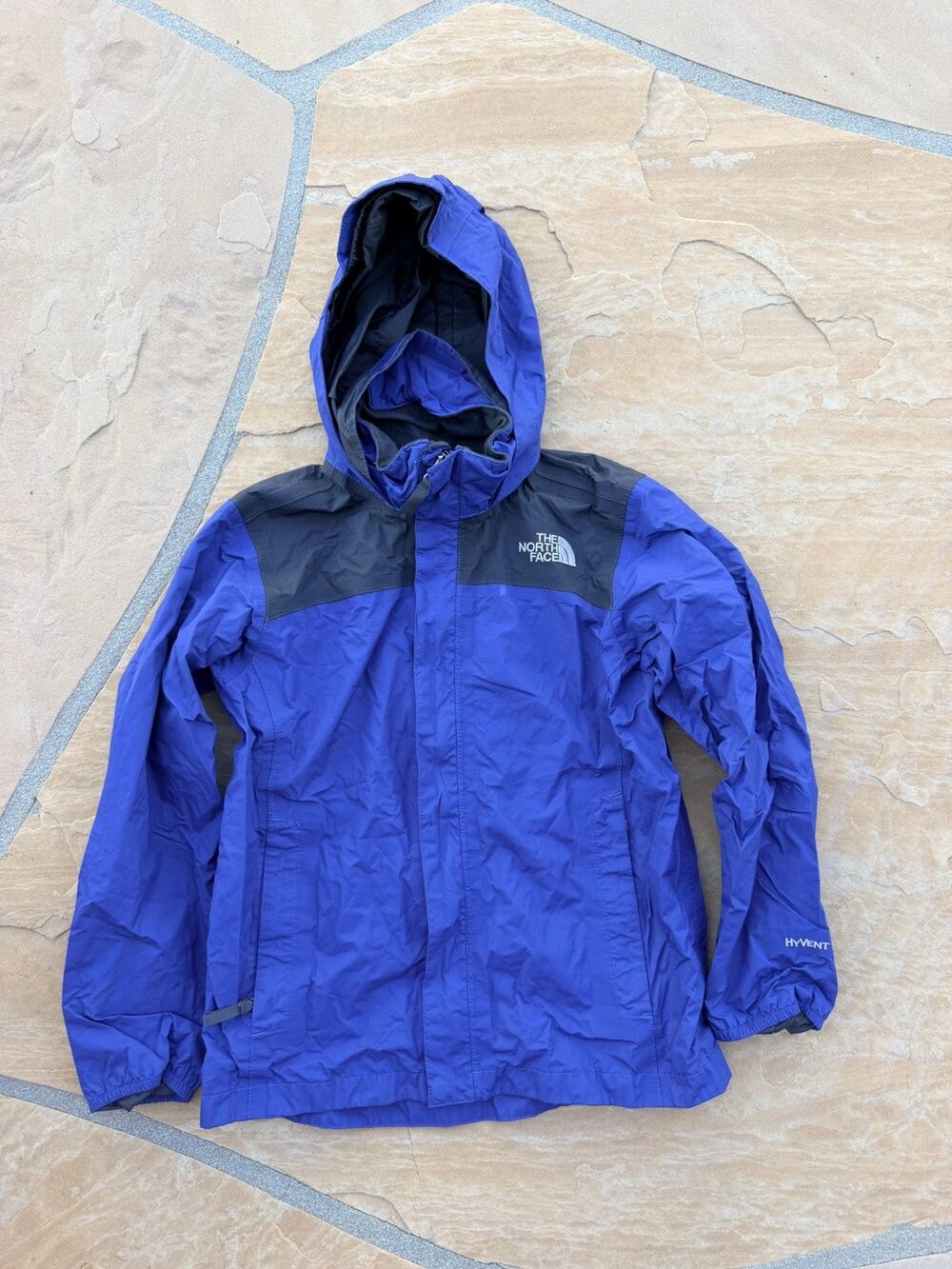 The North Face Hyvent Packable Rain Jacket Blue youth Medium